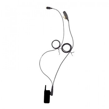 Otto Auricular con Micrófono Bidireccional LOC para Radio E1-2W2HY131, Negro, para Hytera