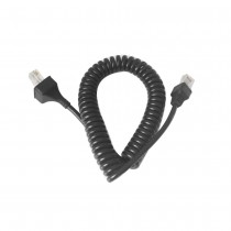 txPRO Cable para Micrófono de Radio, RJ-45, Negro, para Kenwood