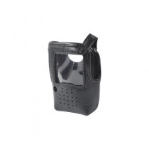 Syscom Funda Reforzada de Piel FSMIC-F52, Negro, para ICOM