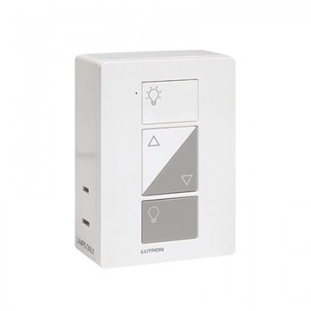 Lutron Adaptador de Pared con Atenuador Inteligente PD-3PCL-WH, Gris/Blanco