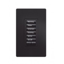 Lutron Teclado seeTouch de 6 Botones RRD-W6BRL-BL, Alámbrico, Negro