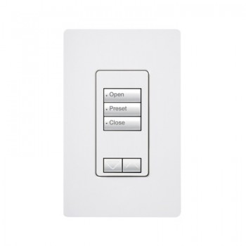 Lutron Teclado Inteligente RRD-W3BRL-WH, Alámbrico, Blanco para RadioRA2