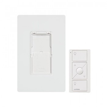 Lutron Kit Regulador Inteligente con Control Remoto PJ2-WALL-WH-L01, Blanco