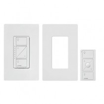 Lutron Kit Regulador Inteligente con Control Remoto P-PKG1W-WH, Blanco