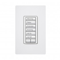 Lutron Teclado Inteligente Híbrido RRD-W6BRL-WH, Alámbrico, Blanco