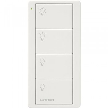 Lutron Control Remoto Inteligente PJ2-4B-WH-L21P, 4 Escenas, RF Inalámbrico, Blanco