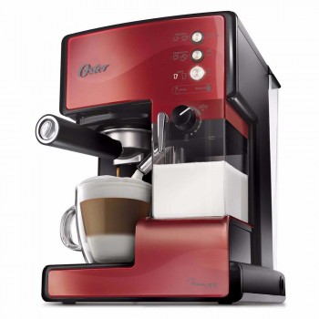 Oster Cafetera PrimaLatte, 8 Tazas, 1.5L, Rojo