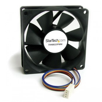 StarTech.com Ventilador Fan para Chasis Caja de Computadora PC Torre, 80x25mm, 2500RPM, Negro - Envío Gratis